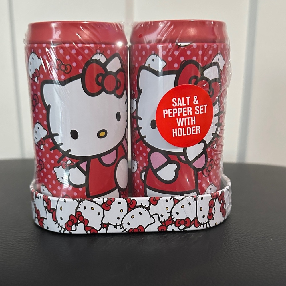 Hello Kitty Red and White Salt and Pepper Shakers